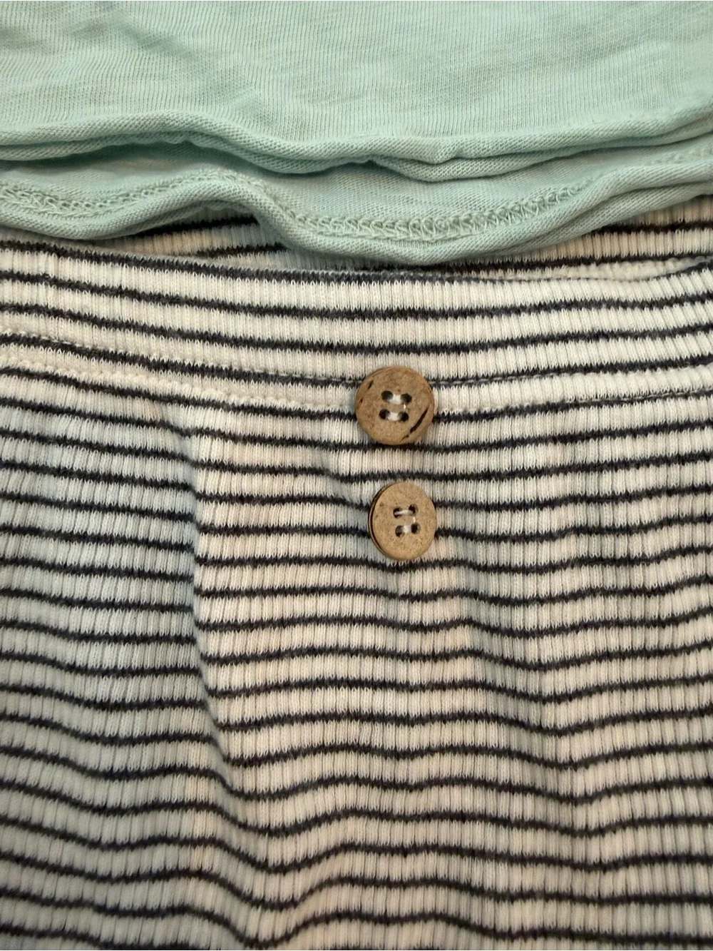1 + In the Family NANI & SALVA 2-piece Outfit set 6M Mint Striped Made in Spain